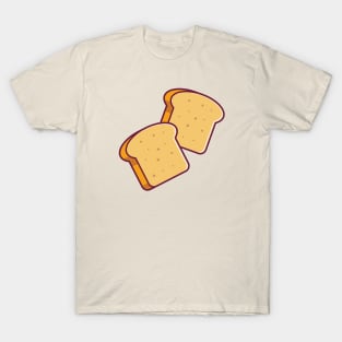 Floating Bread Toast Cartoon T-Shirt